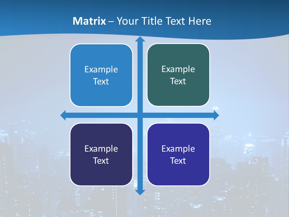 A City At Night Powerpoint Presentation Template PowerPoint Template