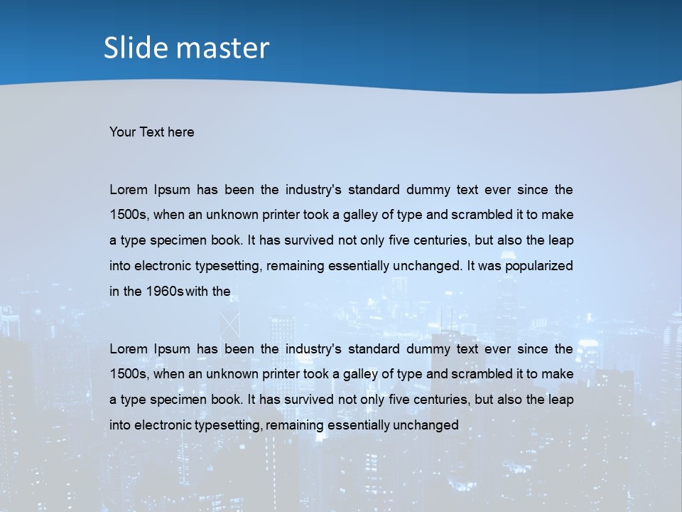 A City At Night Powerpoint Presentation Template PowerPoint Template