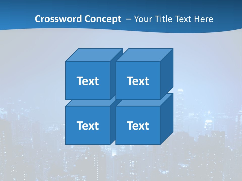 A City At Night Powerpoint Presentation Template PowerPoint Template