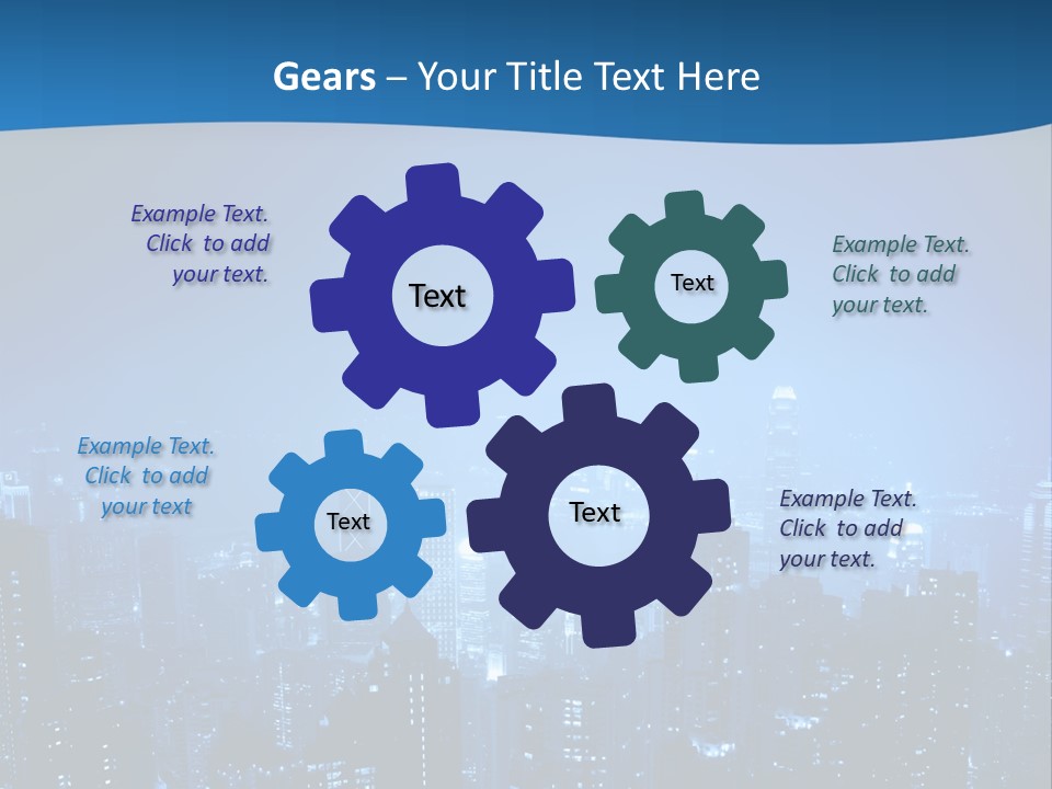 A City At Night Powerpoint Presentation Template PowerPoint Template