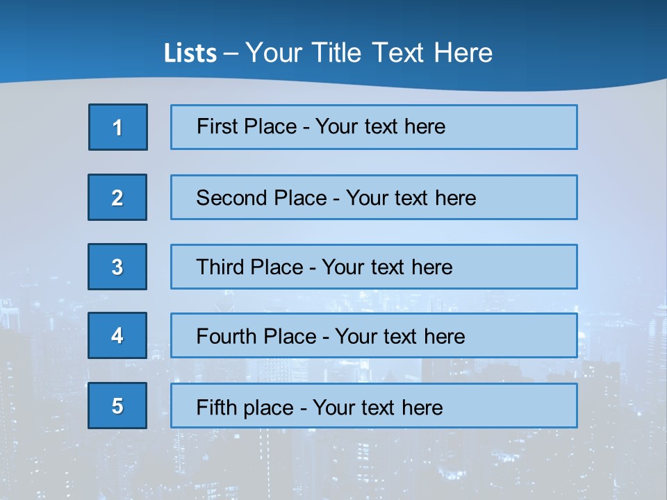 A City At Night Powerpoint Presentation Template PowerPoint Template