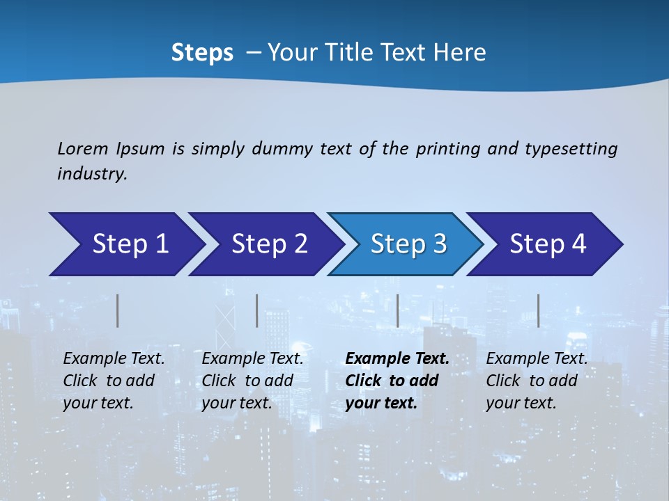A City At Night Powerpoint Presentation Template PowerPoint Template