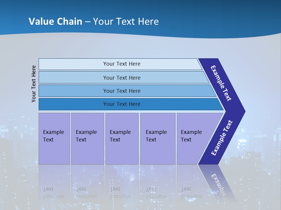 A City At Night Powerpoint Presentation Template PowerPoint Template