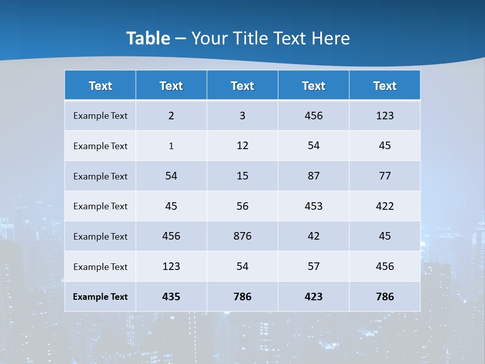 A City At Night Powerpoint Presentation Template PowerPoint Template