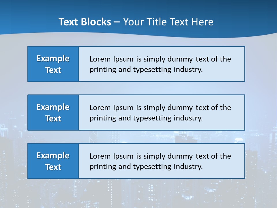 A City At Night Powerpoint Presentation Template PowerPoint Template