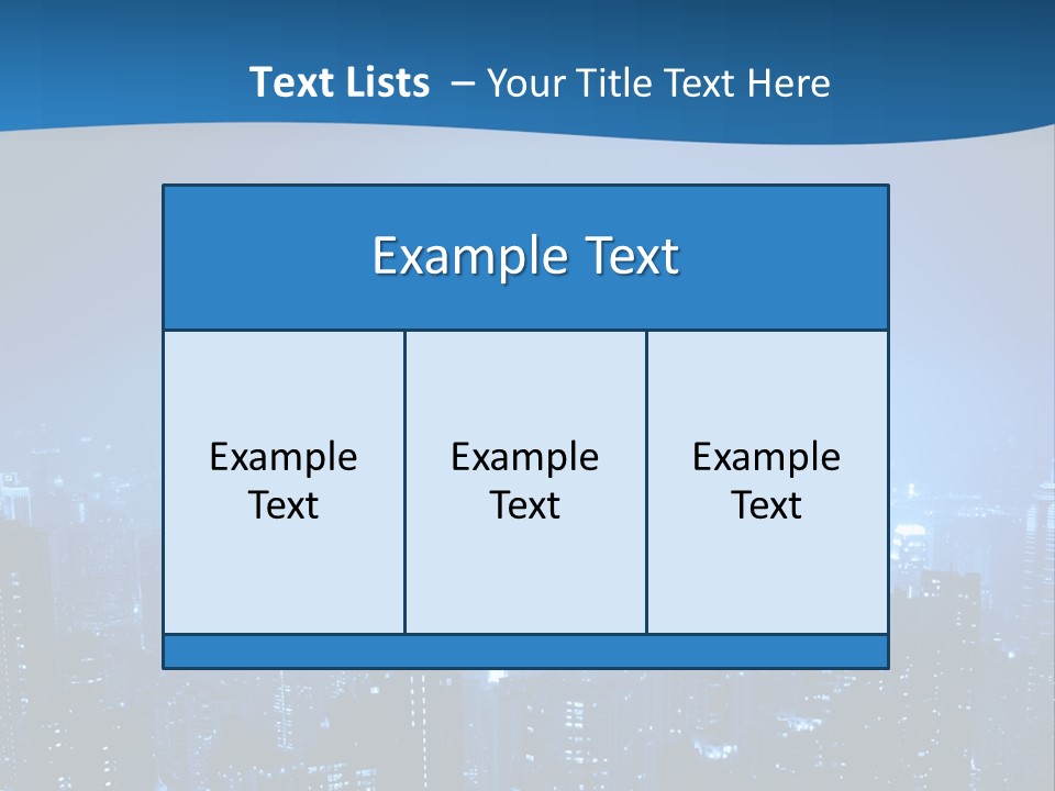 A City At Night Powerpoint Presentation Template PowerPoint Template
