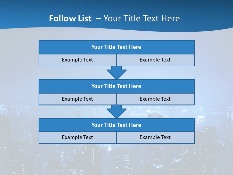 A City At Night Powerpoint Presentation Template PowerPoint Template