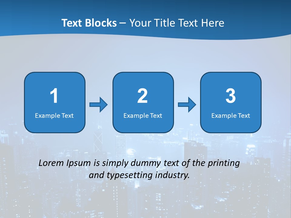 A City At Night Powerpoint Presentation Template PowerPoint Template