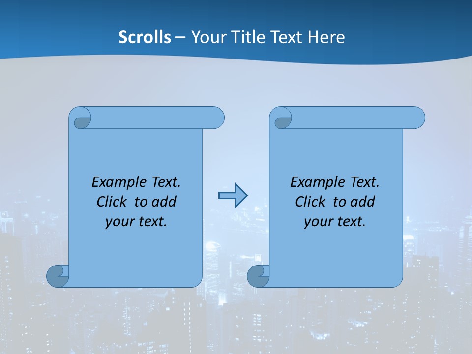 A City At Night Powerpoint Presentation Template PowerPoint Template
