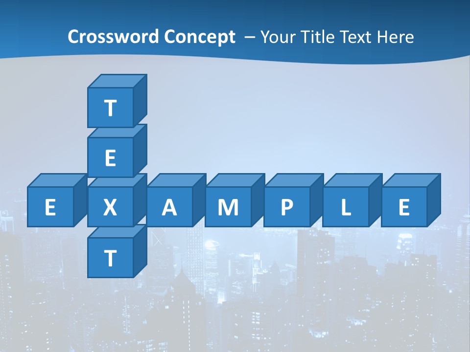 A City At Night Powerpoint Presentation Template PowerPoint Template