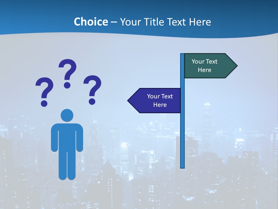A City At Night Powerpoint Presentation Template PowerPoint Template