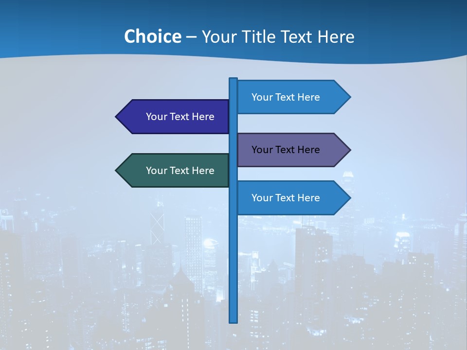 A City At Night Powerpoint Presentation Template PowerPoint Template