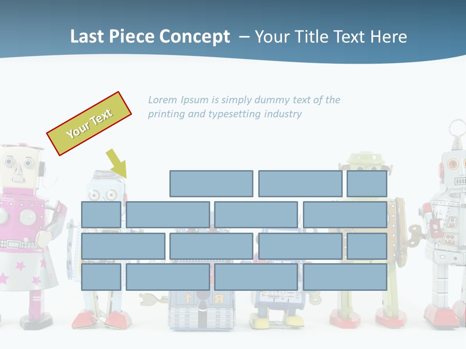 A Group Of Toy Robots Standing Next To Each Other PowerPoint Template