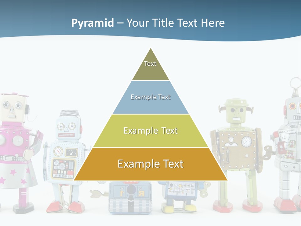 A Group Of Toy Robots Standing Next To Each Other PowerPoint Template