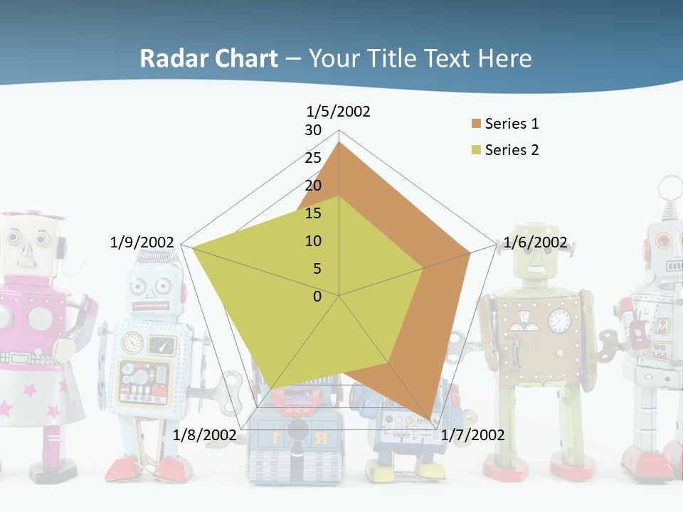 A Group Of Toy Robots Standing Next To Each Other PowerPoint Template