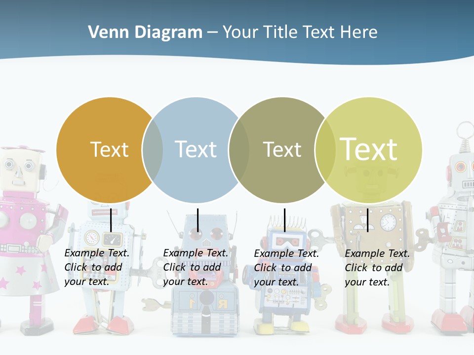 A Group Of Toy Robots Standing Next To Each Other PowerPoint Template