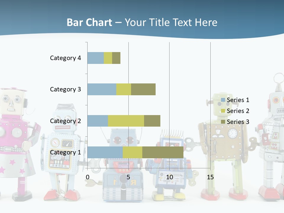 A Group Of Toy Robots Standing Next To Each Other PowerPoint Template