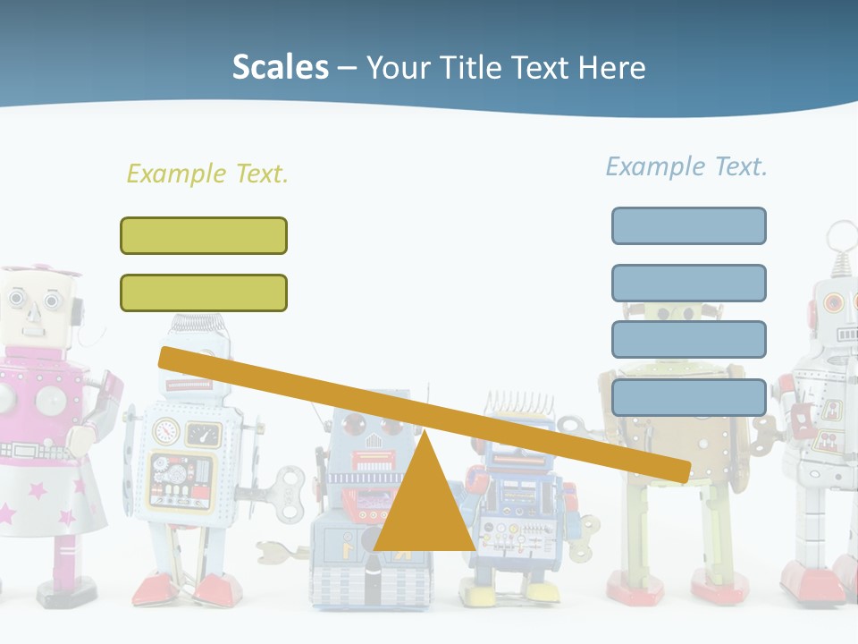 A Group Of Toy Robots Standing Next To Each Other PowerPoint Template