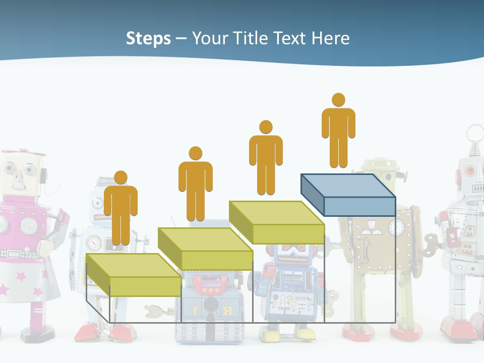 A Group Of Toy Robots Standing Next To Each Other PowerPoint Template