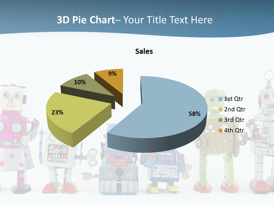 A Group Of Toy Robots Standing Next To Each Other PowerPoint Template