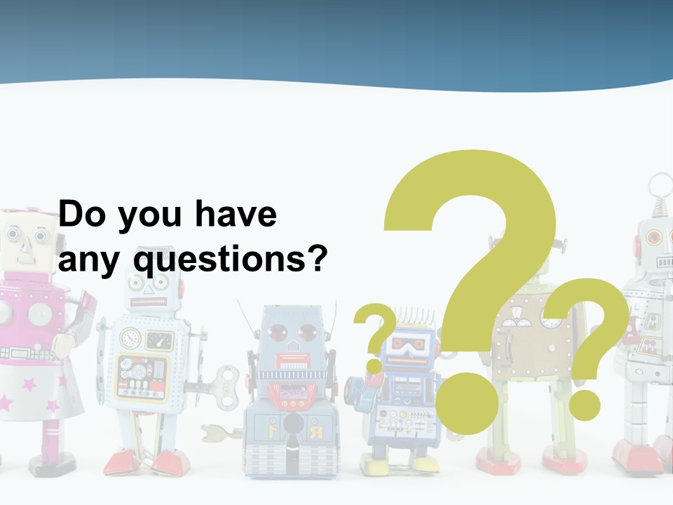 A Group Of Toy Robots Standing Next To Each Other PowerPoint Template