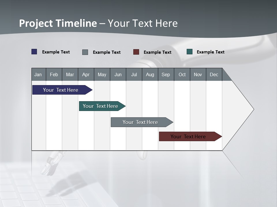 A Robotic Hand Holding A Computer Keyboard Powerpoint Presentation PowerPoint Template