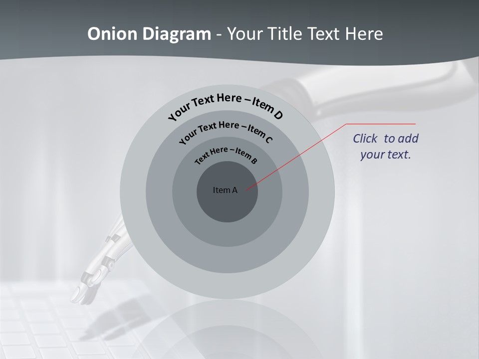 A Robotic Hand Holding A Computer Keyboard Powerpoint Presentation PowerPoint Template