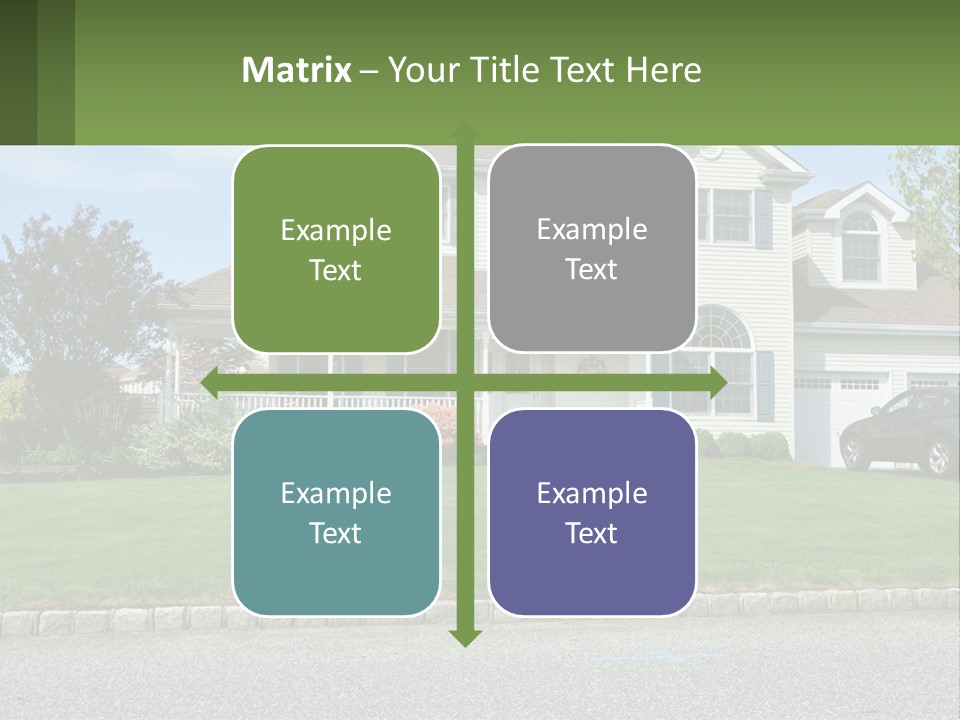 A House With A Car Parked In Front Of It PowerPoint Template