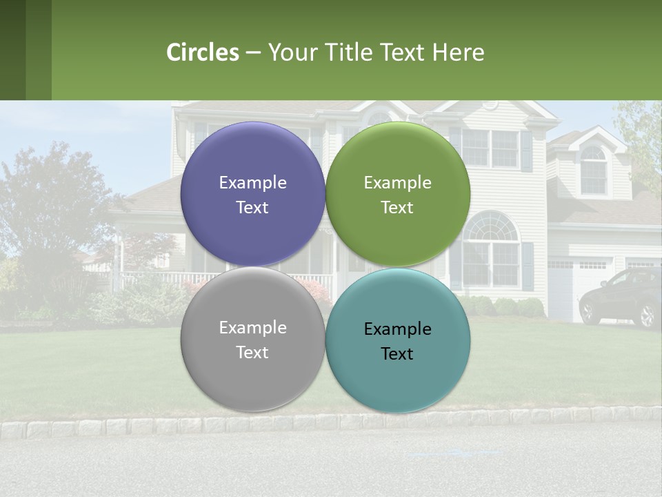 A House With A Car Parked In Front Of It PowerPoint Template