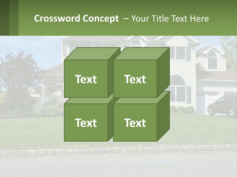 A House With A Car Parked In Front Of It PowerPoint Template