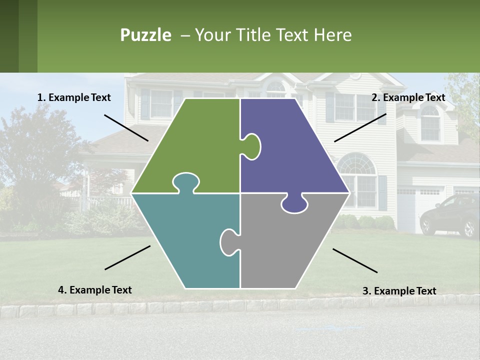 A House With A Car Parked In Front Of It PowerPoint Template
