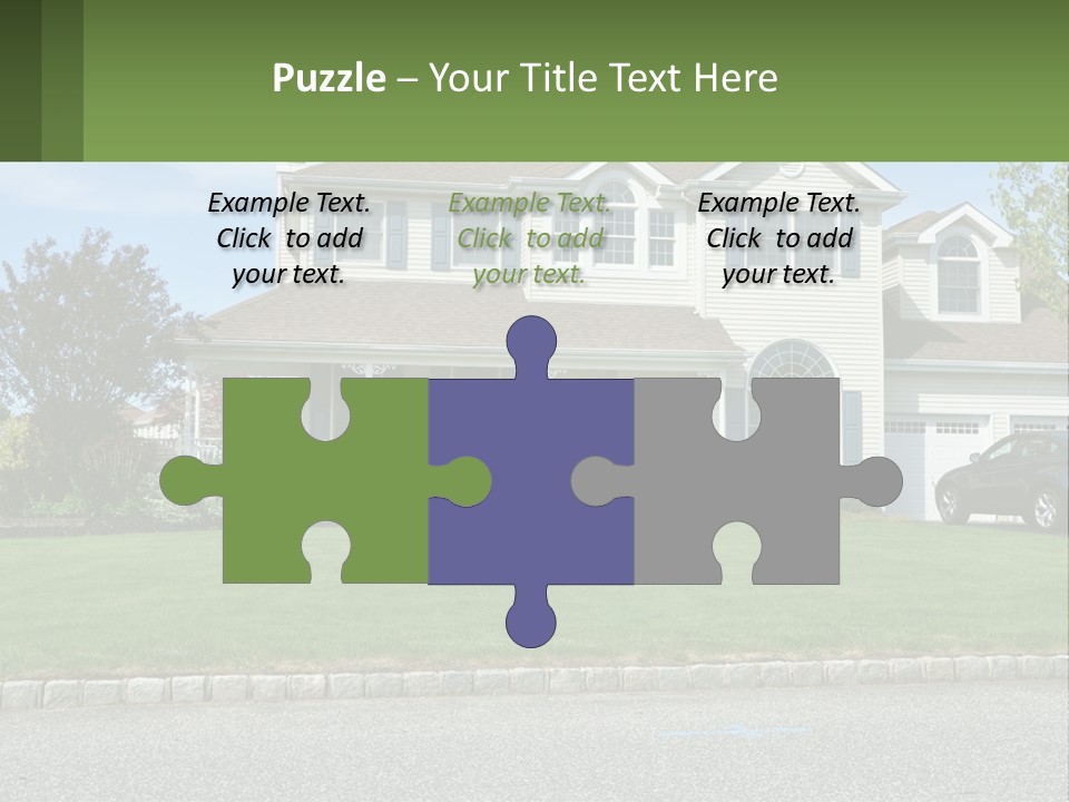 A House With A Car Parked In Front Of It PowerPoint Template