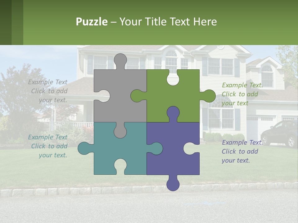 A House With A Car Parked In Front Of It PowerPoint Template