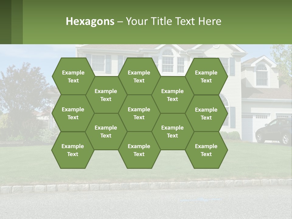 A House With A Car Parked In Front Of It PowerPoint Template