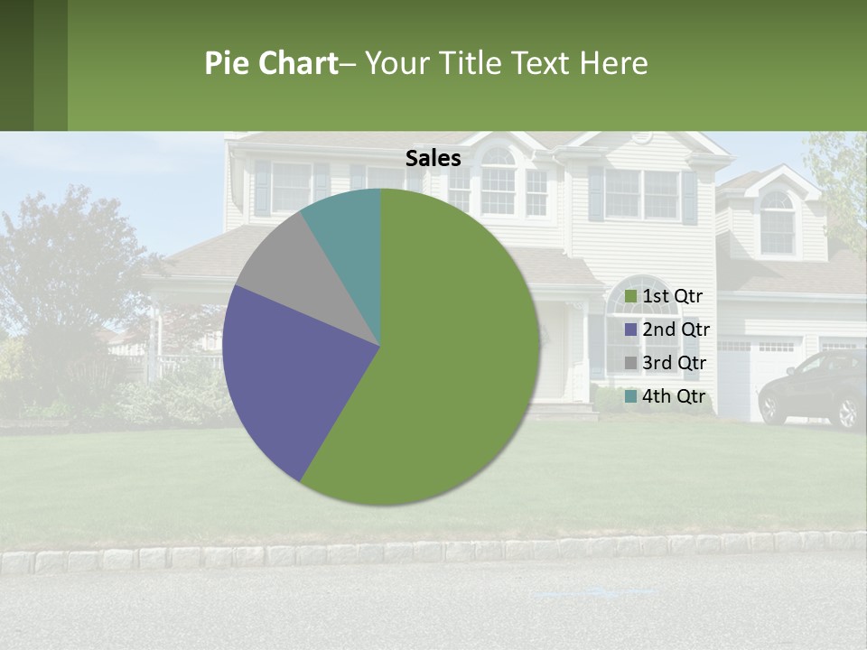 A House With A Car Parked In Front Of It PowerPoint Template