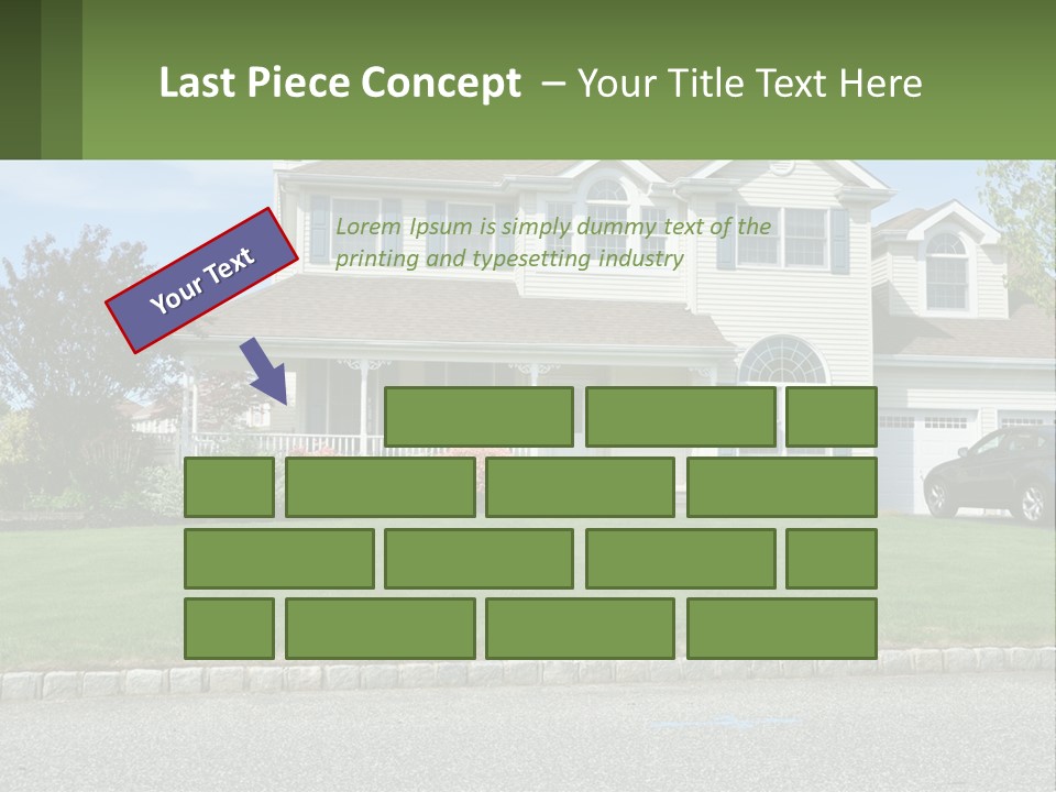 A House With A Car Parked In Front Of It PowerPoint Template