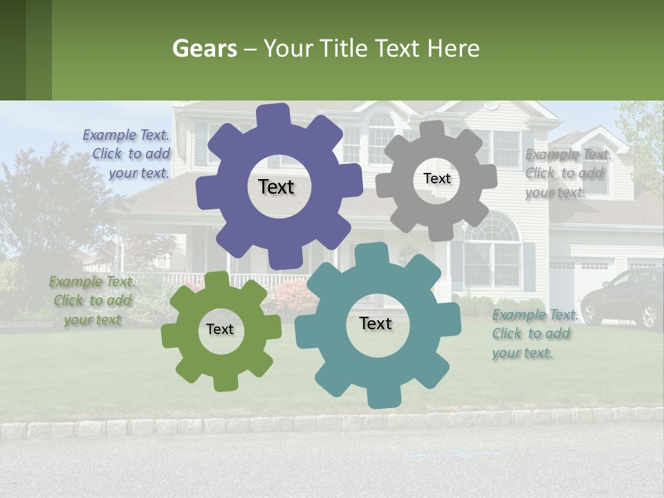 A House With A Car Parked In Front Of It PowerPoint Template