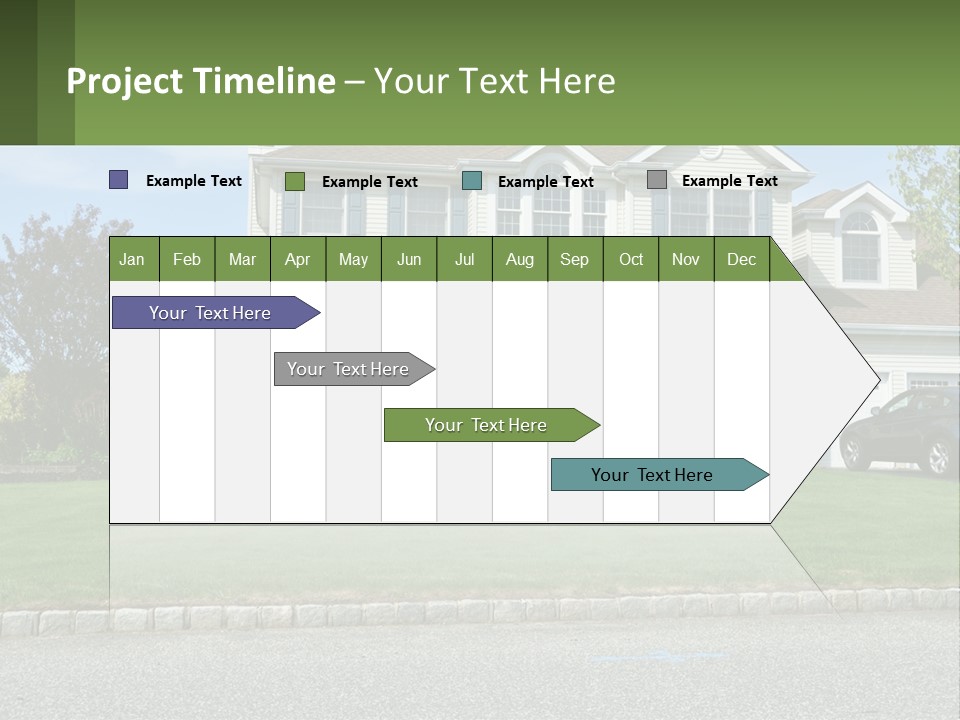 A House With A Car Parked In Front Of It PowerPoint Template