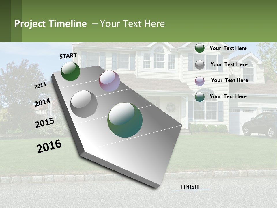 A House With A Car Parked In Front Of It PowerPoint Template