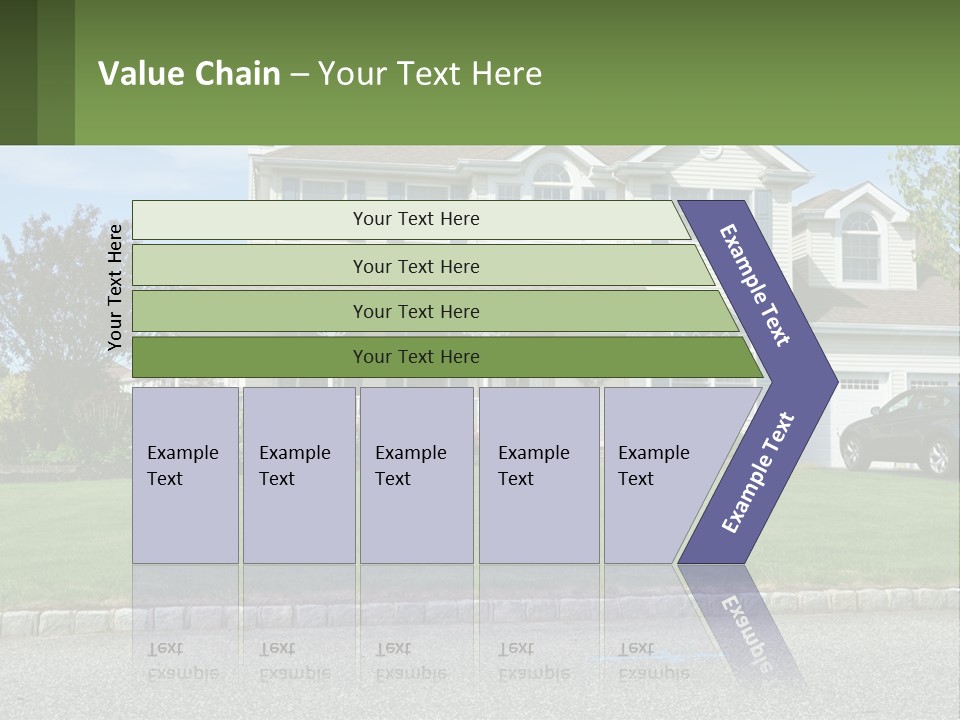 A House With A Car Parked In Front Of It PowerPoint Template