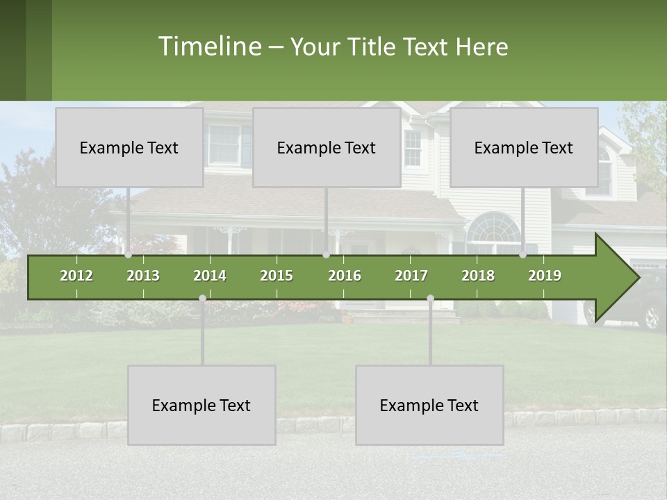 A House With A Car Parked In Front Of It PowerPoint Template