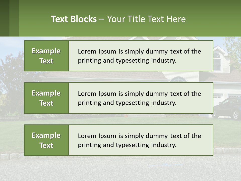 A House With A Car Parked In Front Of It PowerPoint Template