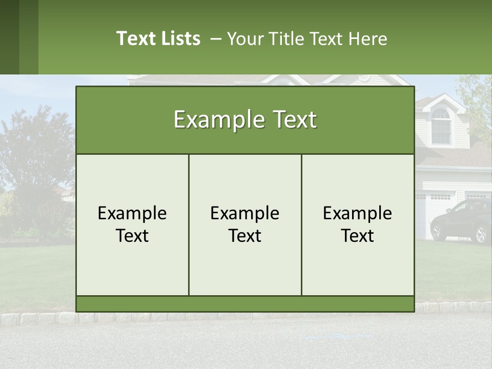 A House With A Car Parked In Front Of It PowerPoint Template
