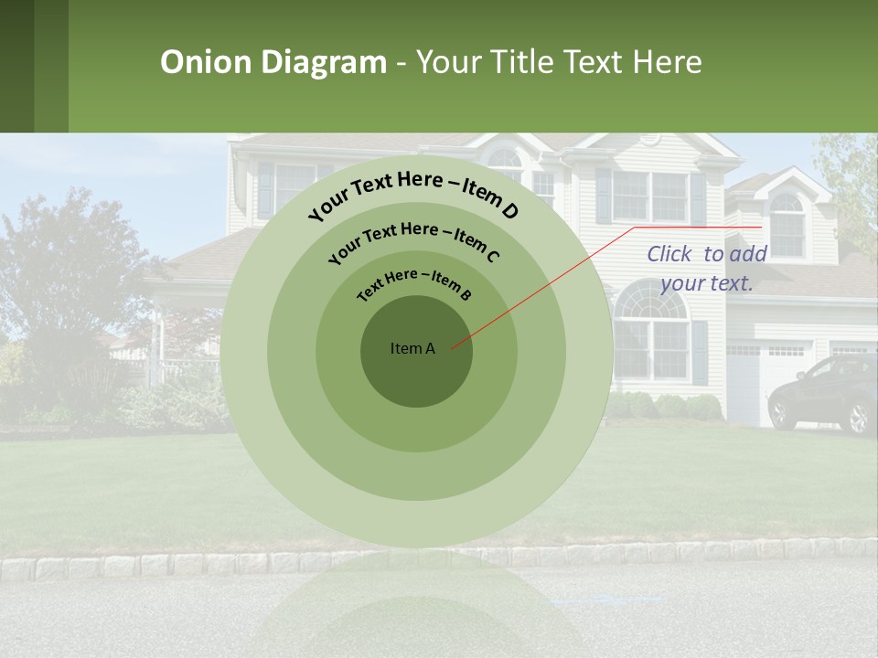 A House With A Car Parked In Front Of It PowerPoint Template