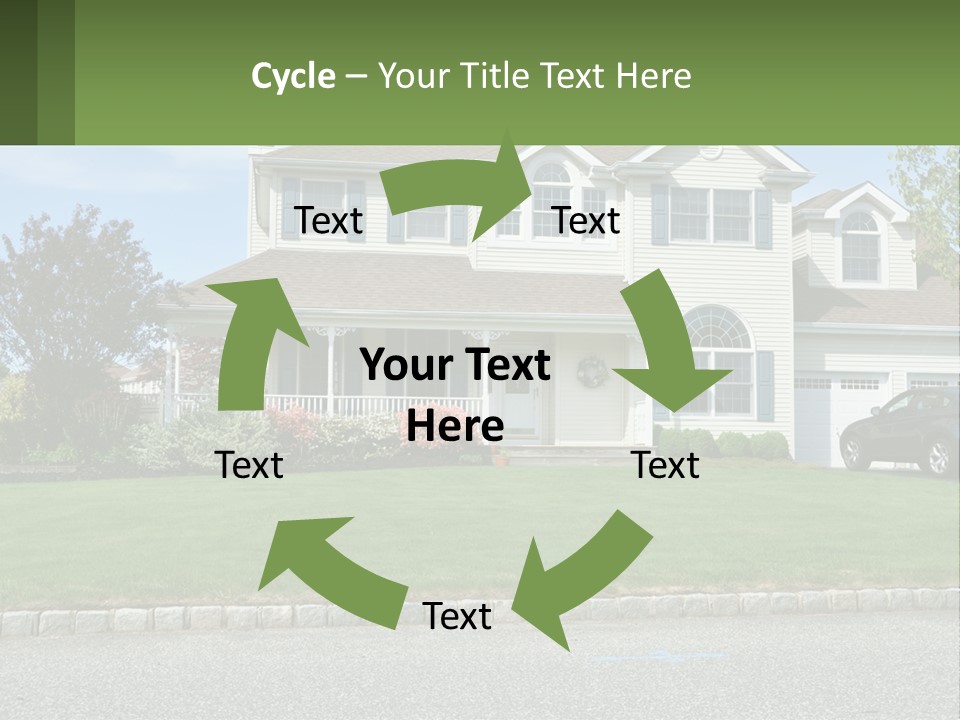 A House With A Car Parked In Front Of It PowerPoint Template