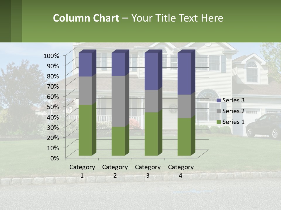 A House With A Car Parked In Front Of It PowerPoint Template
