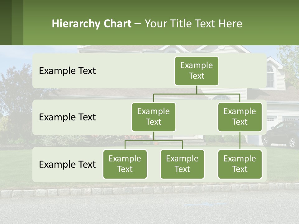 A House With A Car Parked In Front Of It PowerPoint Template