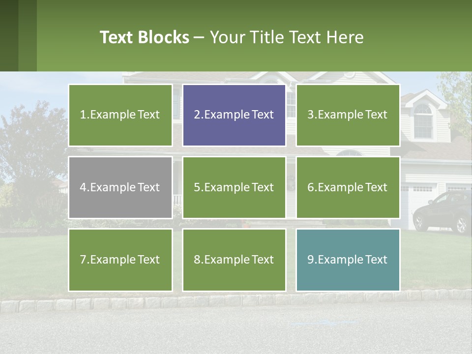 A House With A Car Parked In Front Of It PowerPoint Template