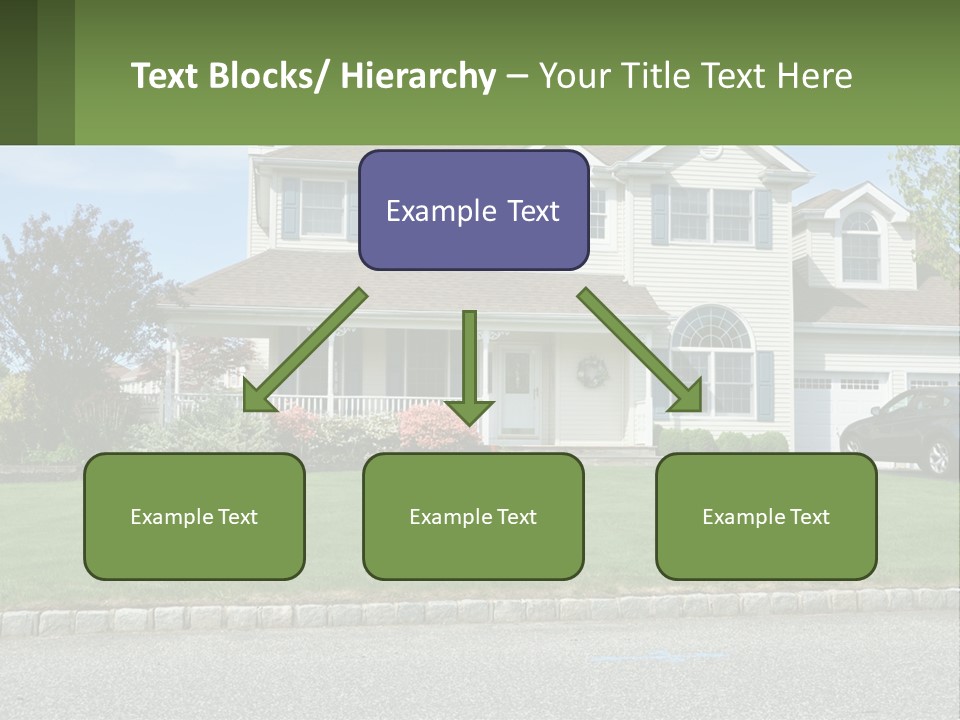 A House With A Car Parked In Front Of It PowerPoint Template