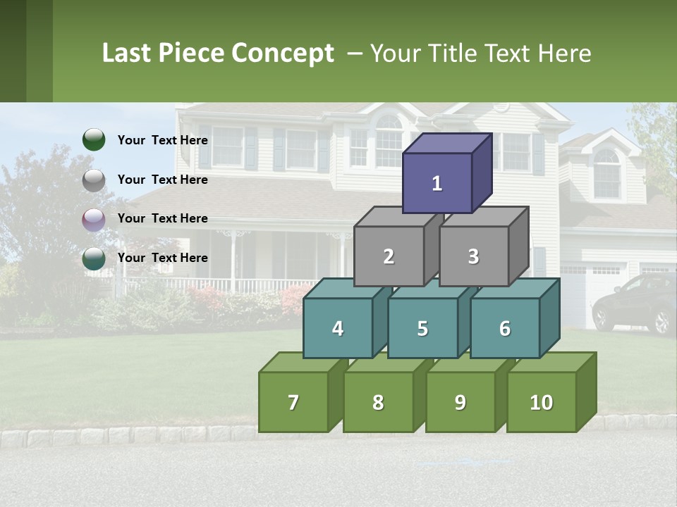 A House With A Car Parked In Front Of It PowerPoint Template